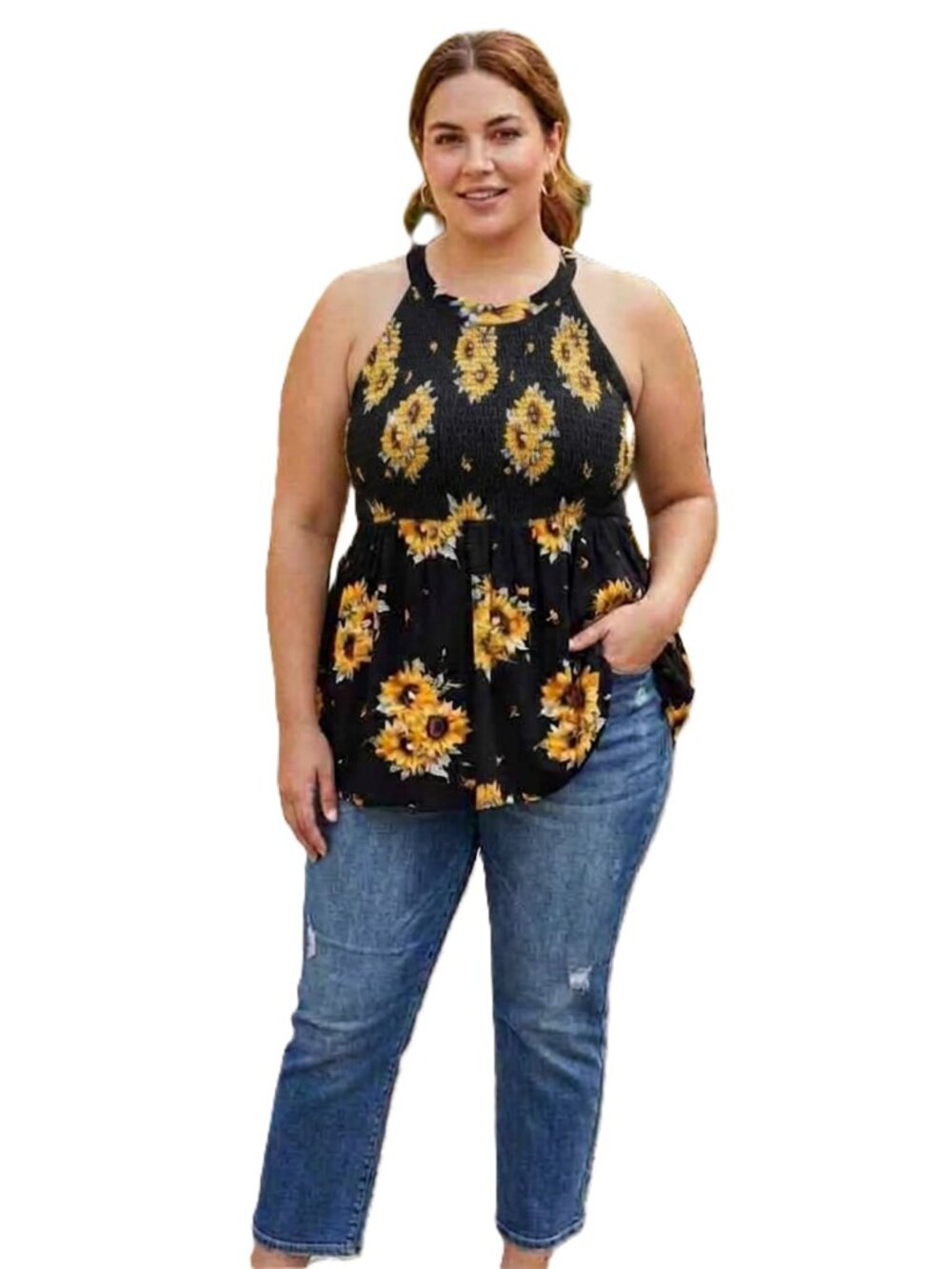 TORRID Sunflower Button-Front Top. Plus Size 3